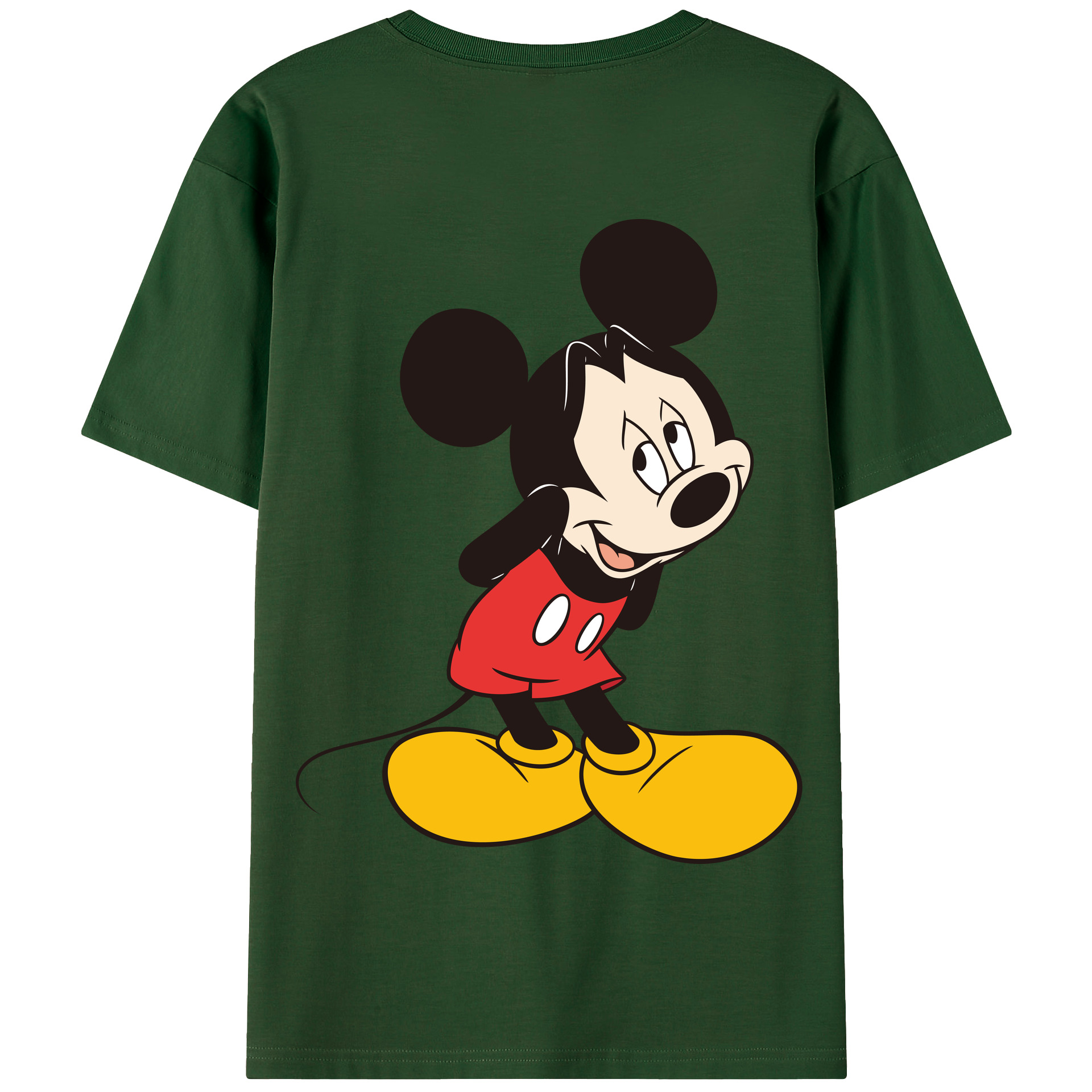 （画像用） ミッキーマウス Mickey Mouse 綿100％半袖Tシャツ（背面プリント）